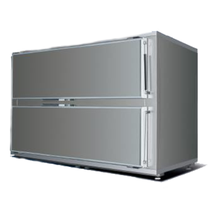 Холодильная камера для трупов на 2 тела, с боковым открыванием