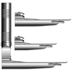 Ларингоскоп ламповый с прямыми клинками «Базовый-II», с автономным питанием Лл8 – «Медикон»