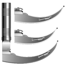 Ларингоскоп ламповый с изогнутыми клинками «Базовый-I», с автономным питанием Лл8 – «Медикон»