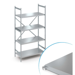 Стационарный стеллаж со сплошной полкой