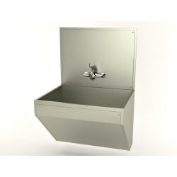 Мойка хирургическая одноместная с локтевым краном, смесителем