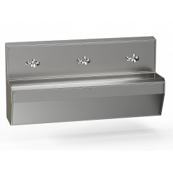 Мойка хирургическая трехместная с локтевым краном, смесителем