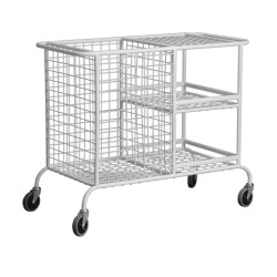 Тележка внутрикорпусная с глубокой корзиной и тремя полками МСК-507