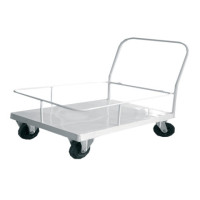 Тележка межкорпусная для перевозки медицинских грузов с одной ручкой и съемным ограждением МСК-509